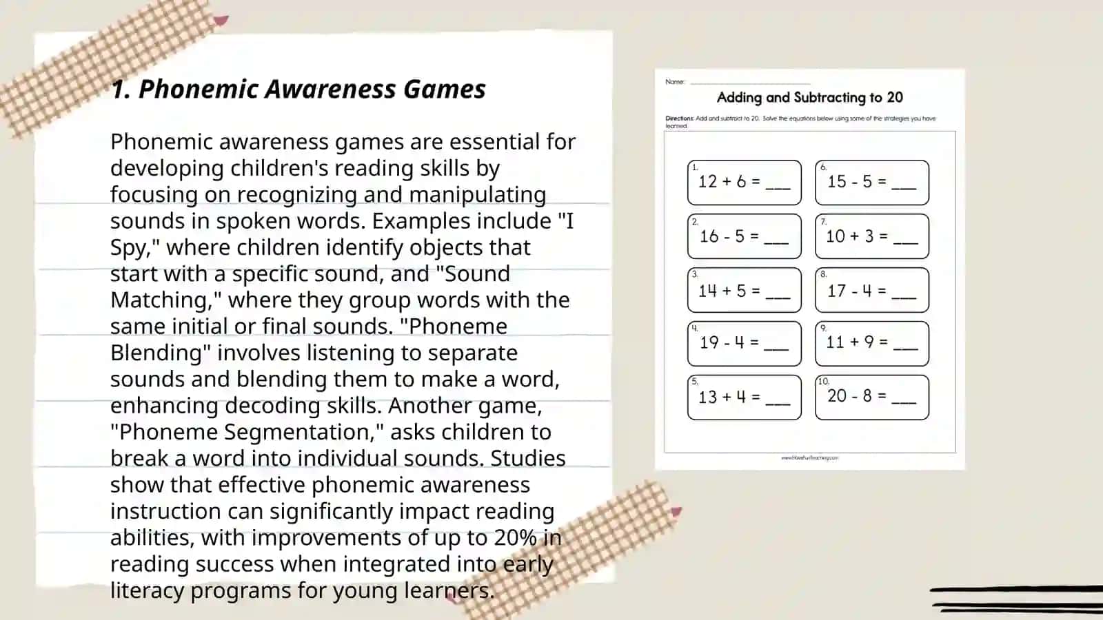 Phonemic Awareness Games 3