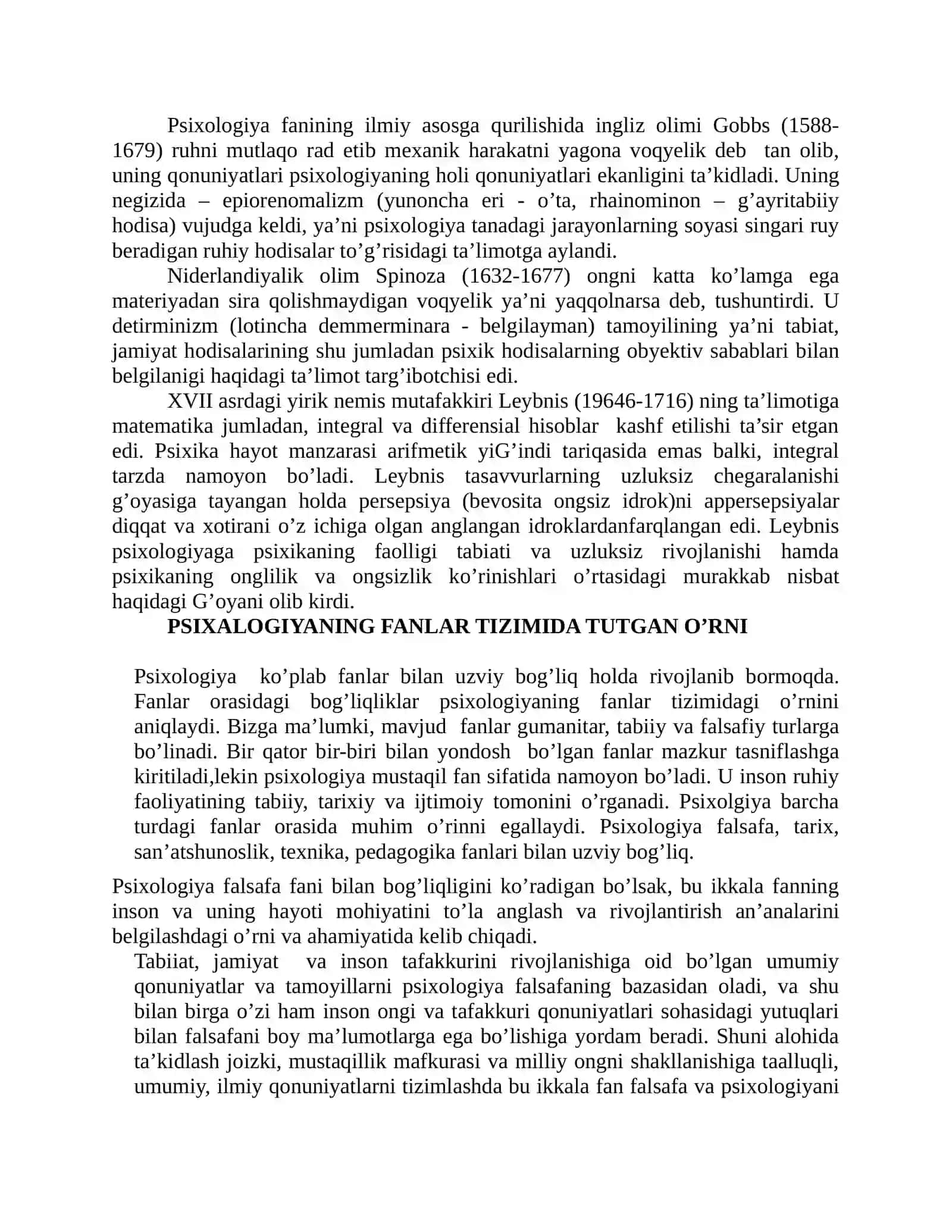 UMUMIY VA SPORT PSIXALOGIYASI FANINING PREDMETI, HOZIRGI ZAMON PSIXALOGIYASINING TUZILISHI VA TADQIQOT METODLARI 3