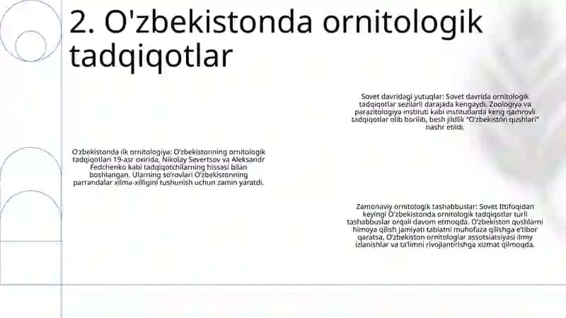 O'Zbekistonda Ornitologiya Fanining Rivojlanishi 3