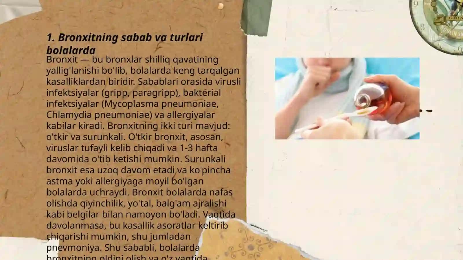 Bolalarda uchrovchi bronxit kasalligi va uni davolash chora tadbirlari 3