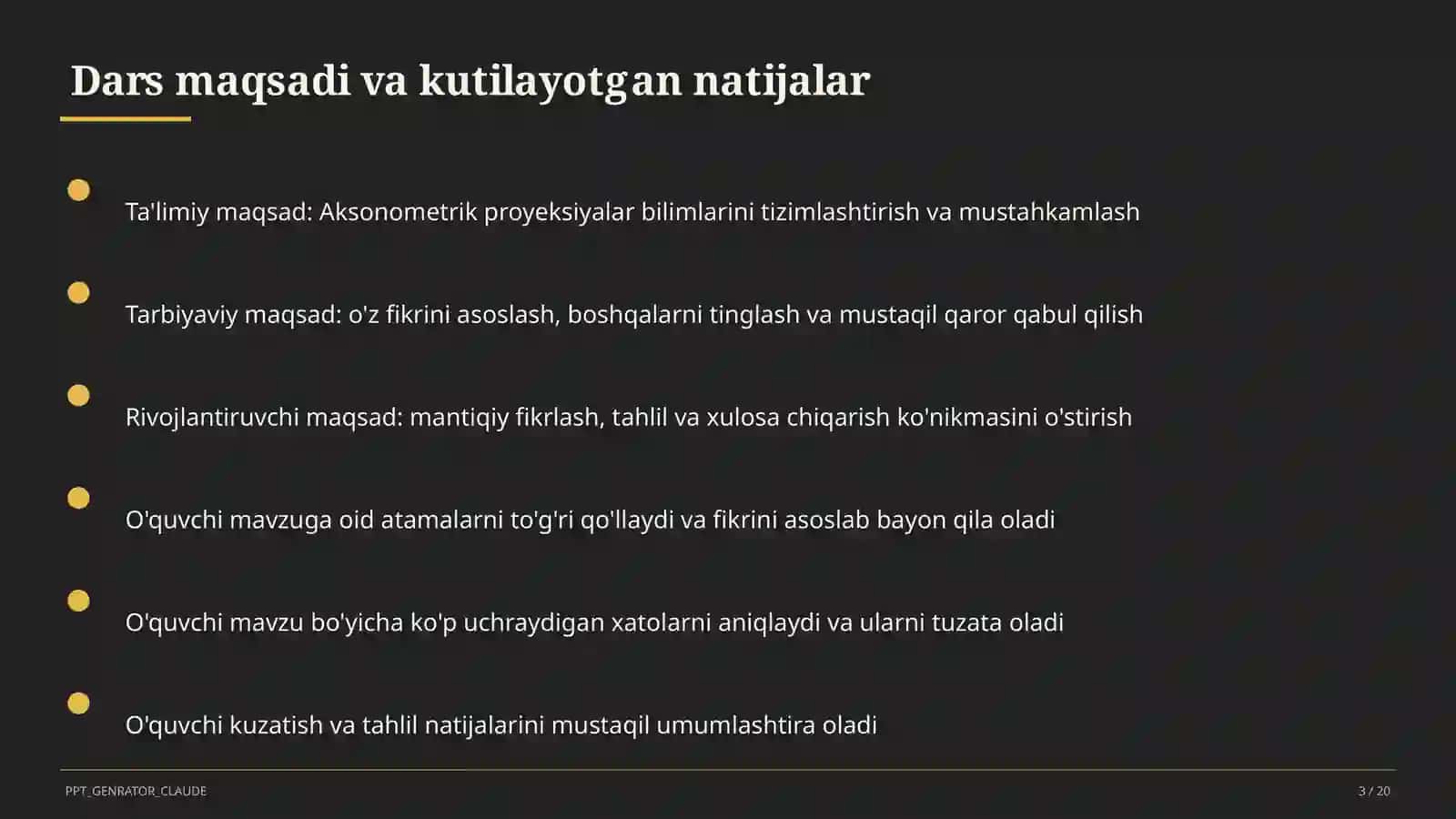 Aksonometrik proyeksiyalar (8-sinf) 3