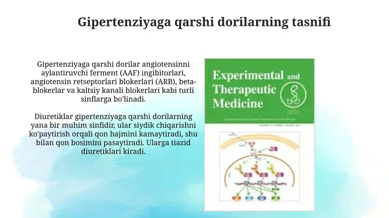 Gipotenziv dorilarning farmakologiyasi 3