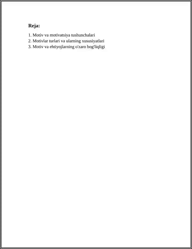 XORIJ PSIXOLOGIYASIDA MOTIV VA MOTIVATSIYA MUAMMOSI 3