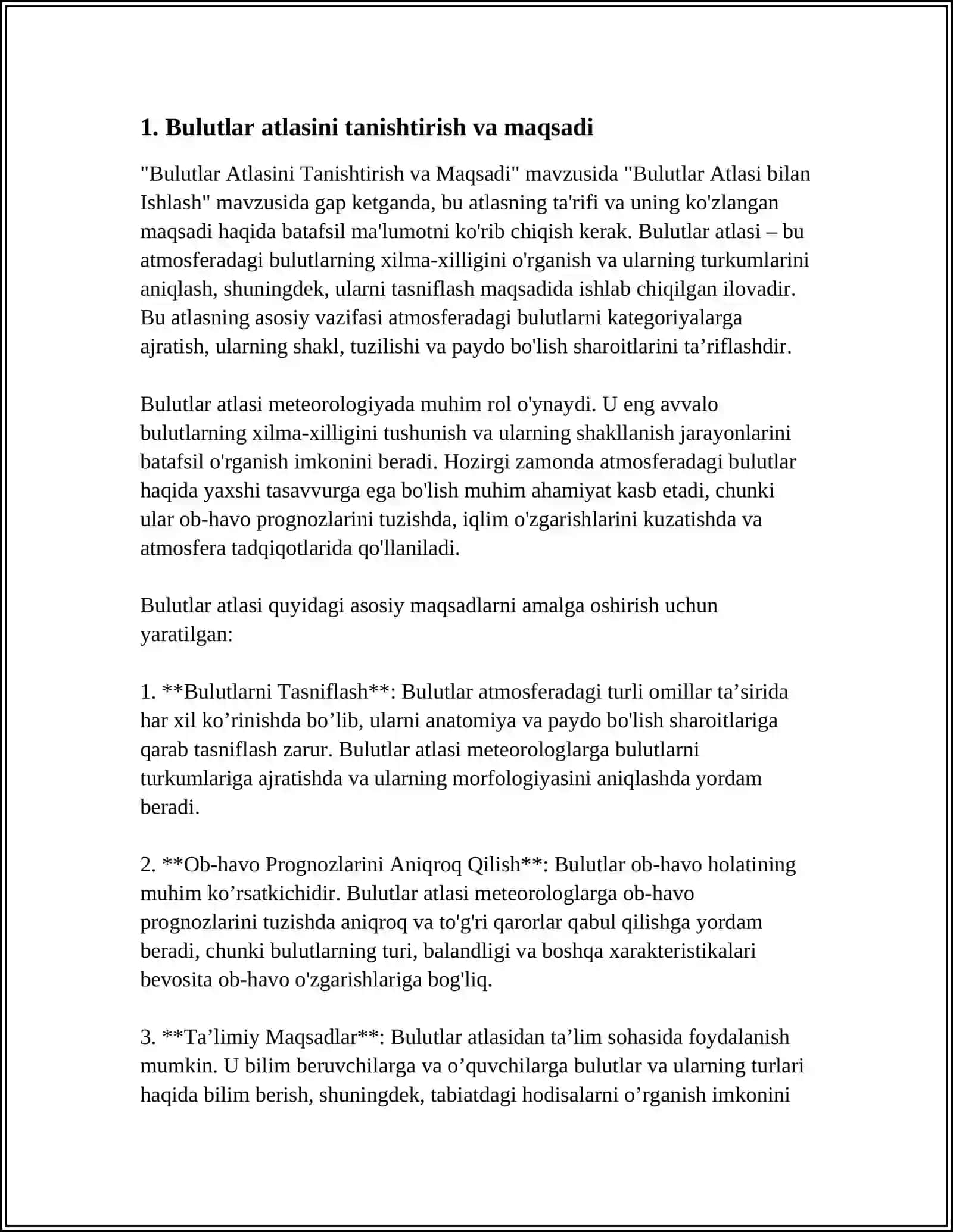 BULUTLAR ATLASI BILAN ISHLASH 3