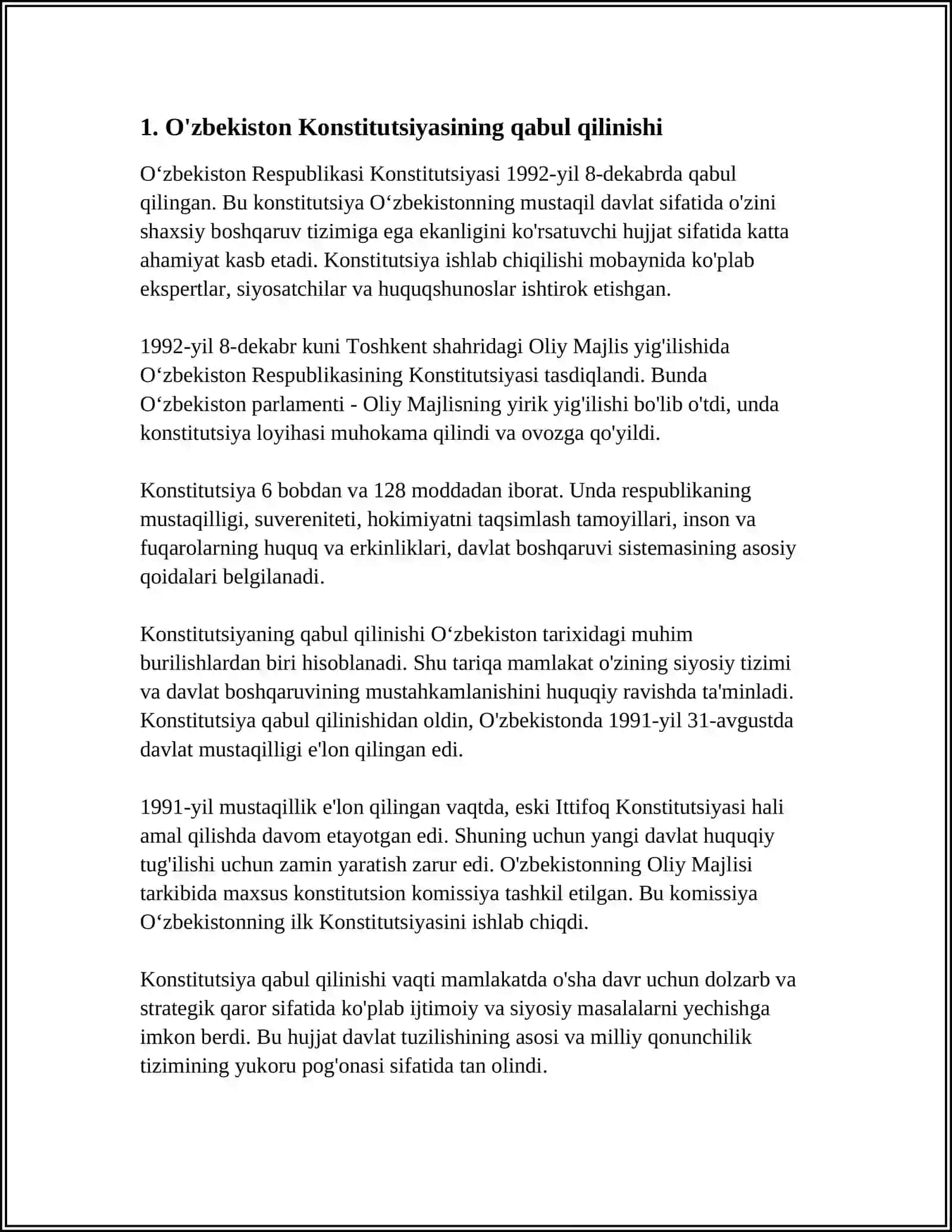 MUSTAQILLIK YILLARIDA DAVLAT BOSHQARUV TIZIMIDA AMALGA OSHIRILGAN ISLOHOTLAR 3