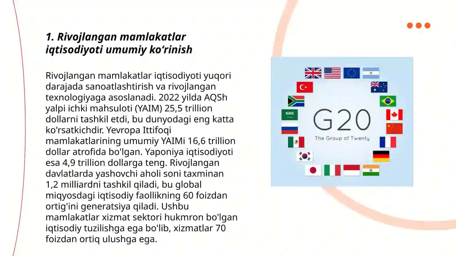Rivojlangan mamlakatlar iqtisodiyoti 3