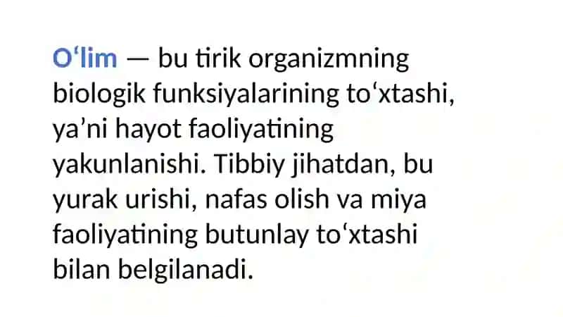 O'limning Ta'rifi 3