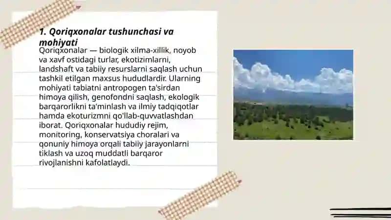 Qoriqxonalar:mohiyati va maqsadi. 3