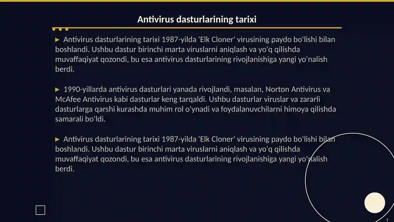 Zamonaviy antivirus dasturiy vositalari va ularning imkoniyatlari 3