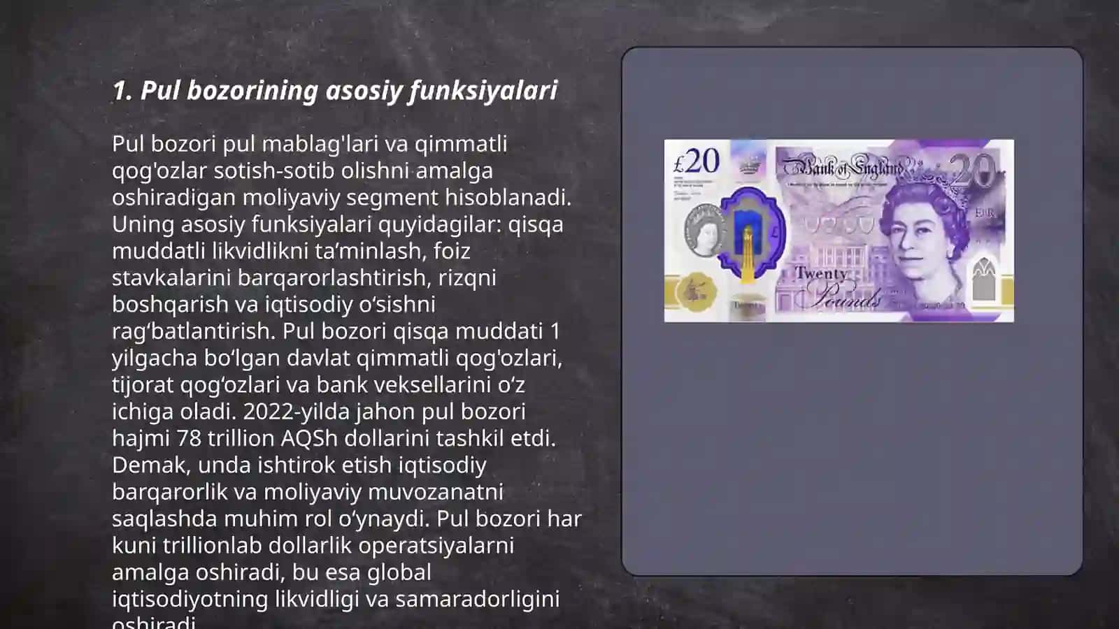 Pul bozorining asosiy funksiyalari 3