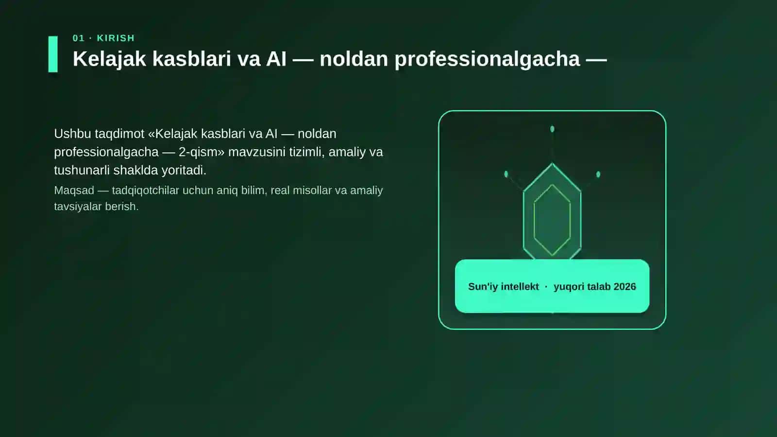 Kelajak kasblari va AI — noldan professionalgacha — 2-qism 3