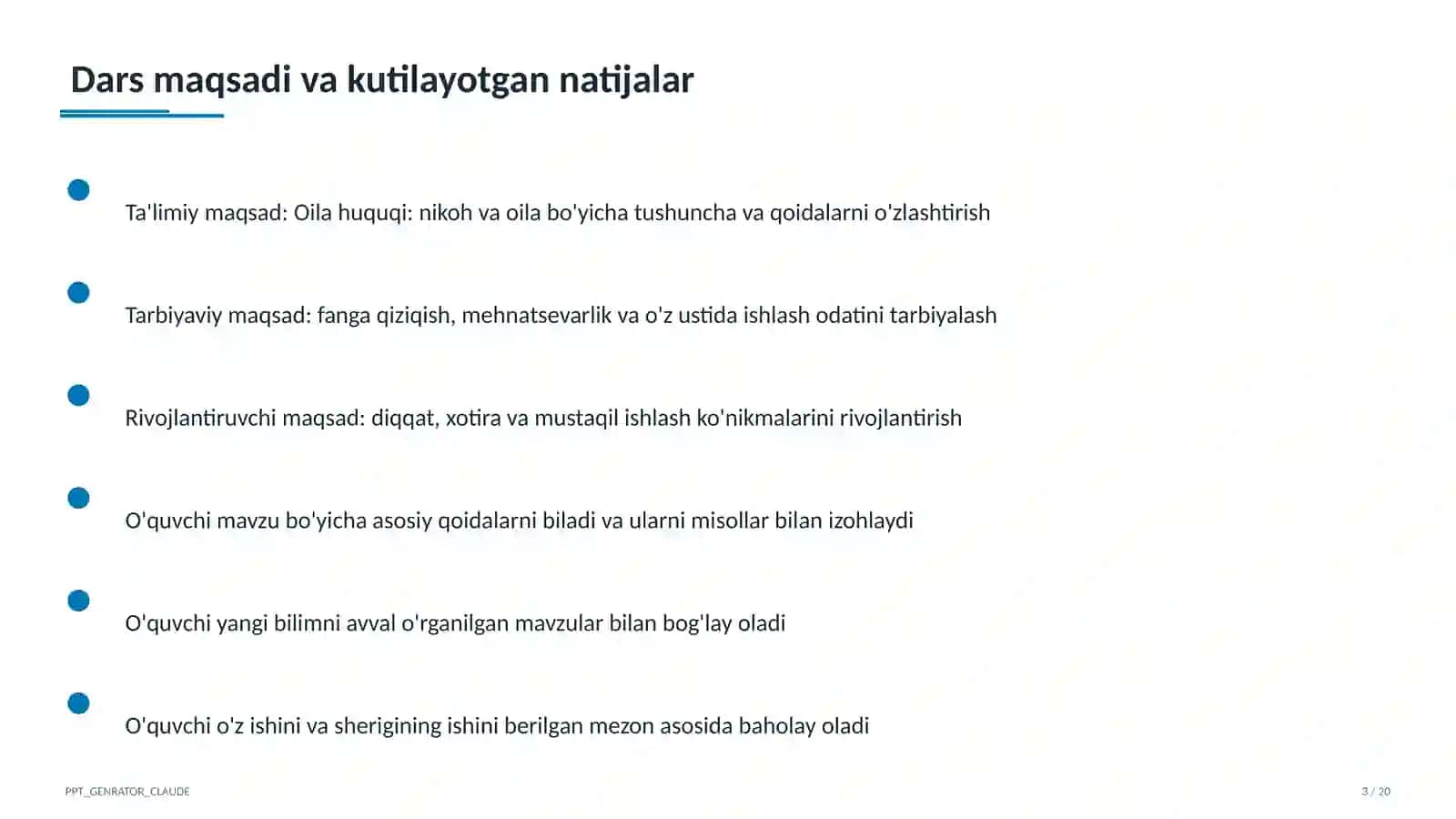 Oilahuquqi: nikoh va oila (9-sinf) 3