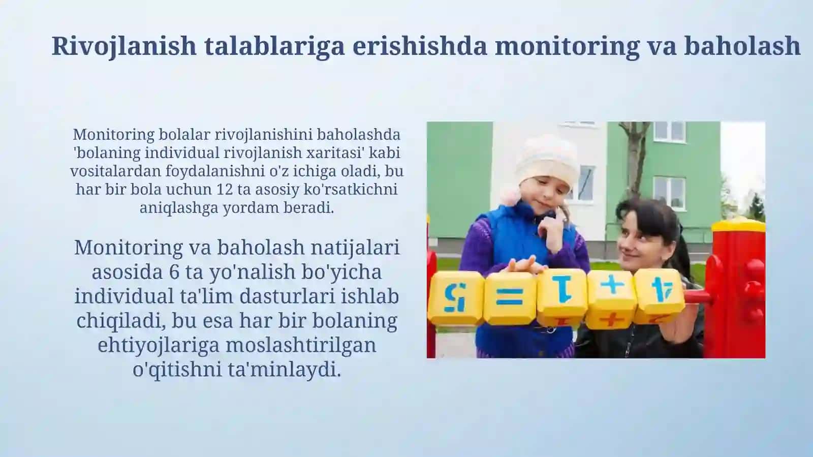 O'zbekiston Respublikasining ilk va maktabgacha yoshdagi bolalar rivojlanishidagi talablar mohiyati 3