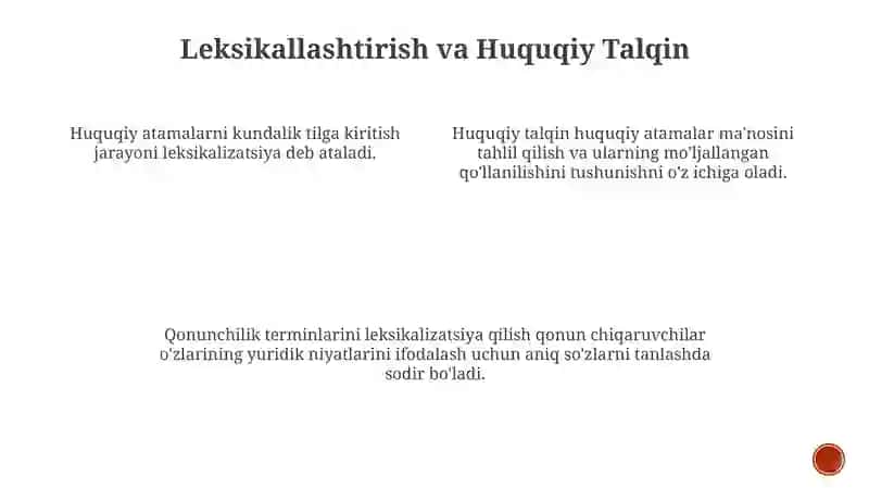 Leksikallashtirish va Huquqiy Talqin 3