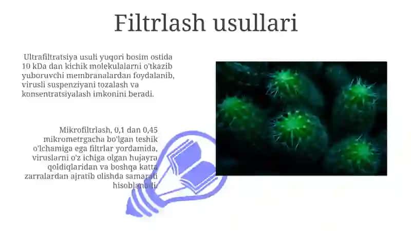 Viruslarni ajratish va biologik tozalasj 3