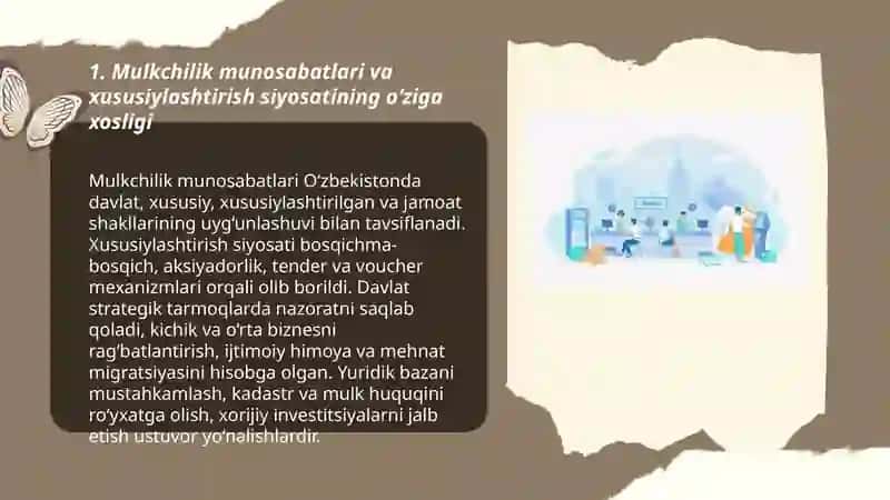 Zamonaviy O‘zbekiston sharoitida bozor iqtisodiyotining shakllanish xususiyatlari 3