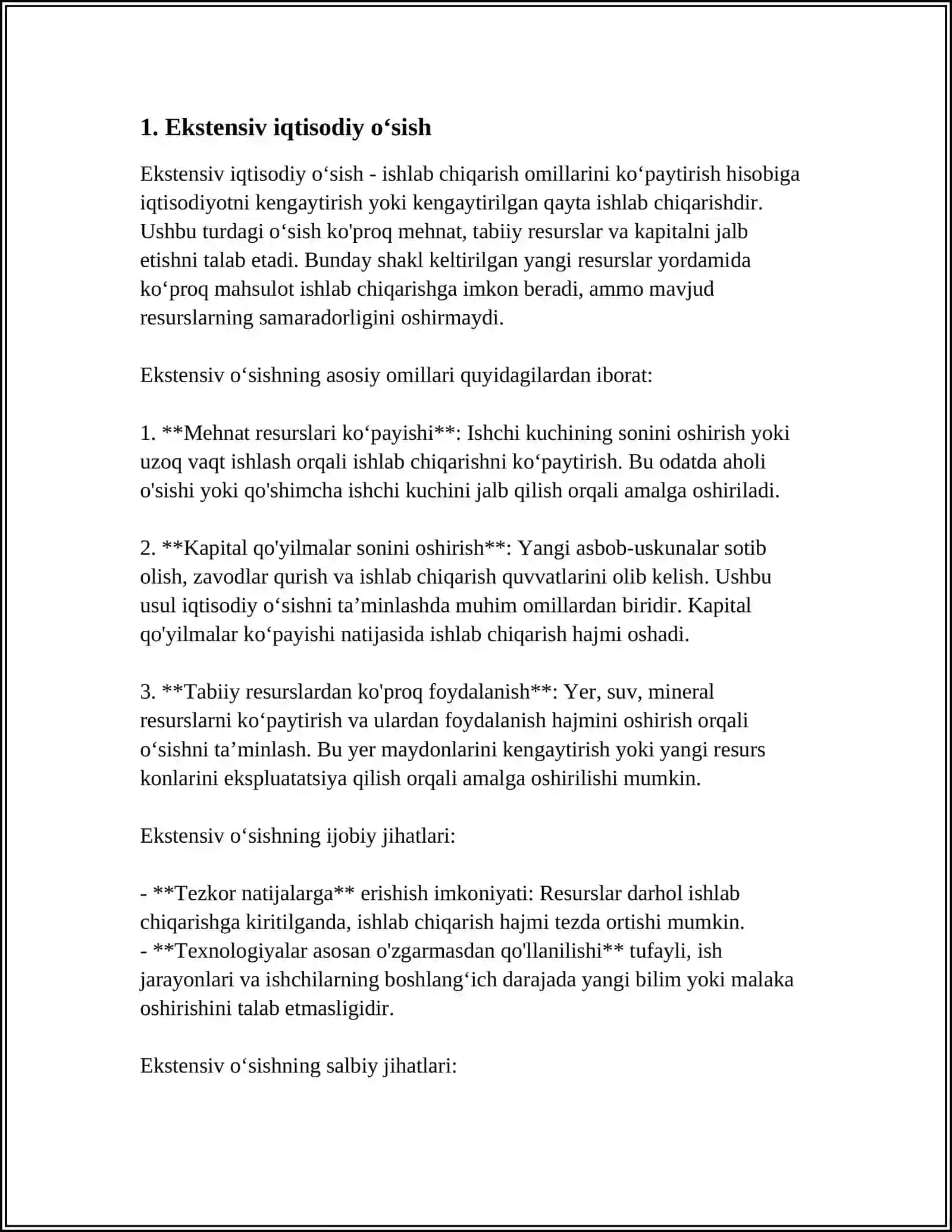 Ekstensiv iqtisodiy oʻsish 3