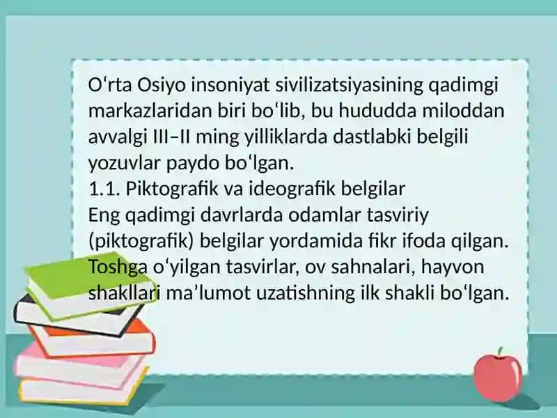 Oʻrta Osiyo xalqlari qoʻllagan eng qadimgi yozuvlar 3