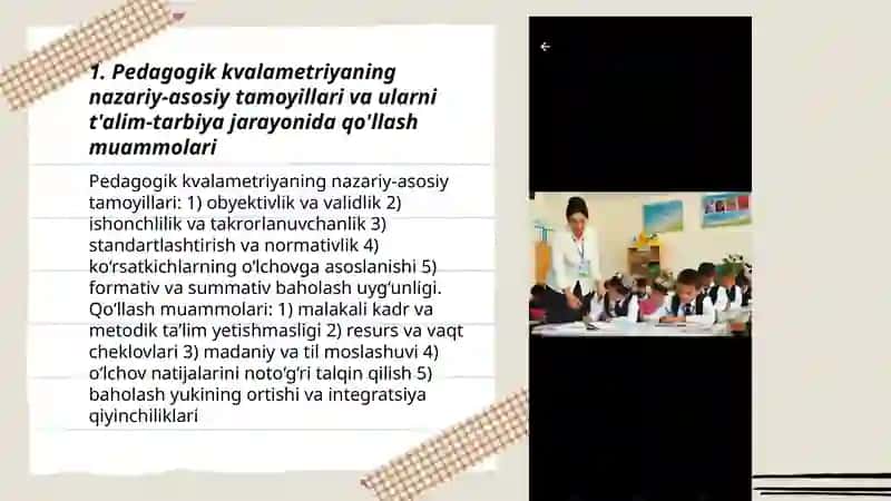 Pedagogik kvalametriya metodlaridan foydalanish muammolari 3