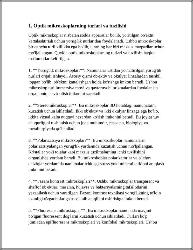 MIKROSKOP TURLARI TUZILISHI 3
