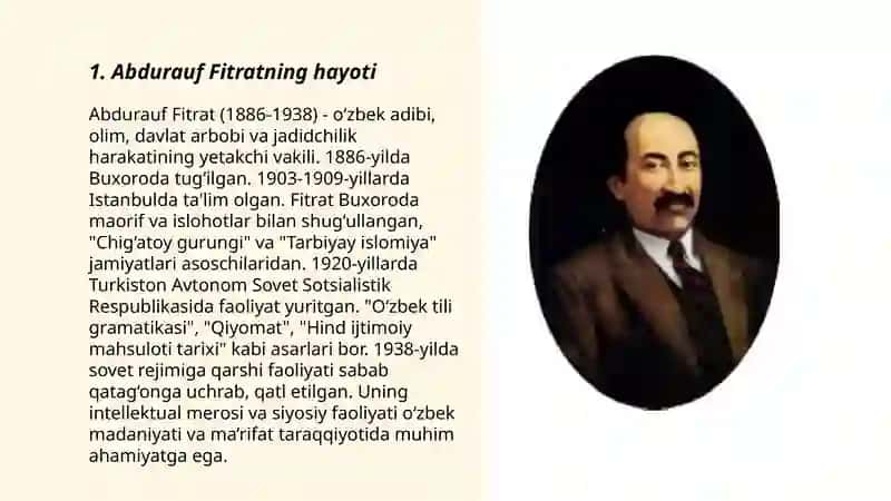 Abdurauf Fitratning hayoti 3
