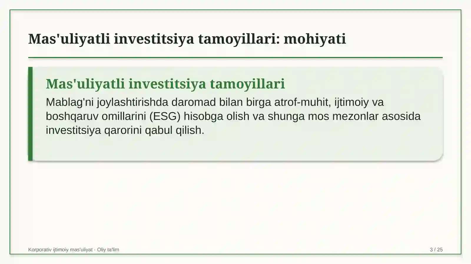travmatologiya va ortopediya bo'limlarida mas'uliyatli investitsiya tamoyillarini qo'llash 6600 3