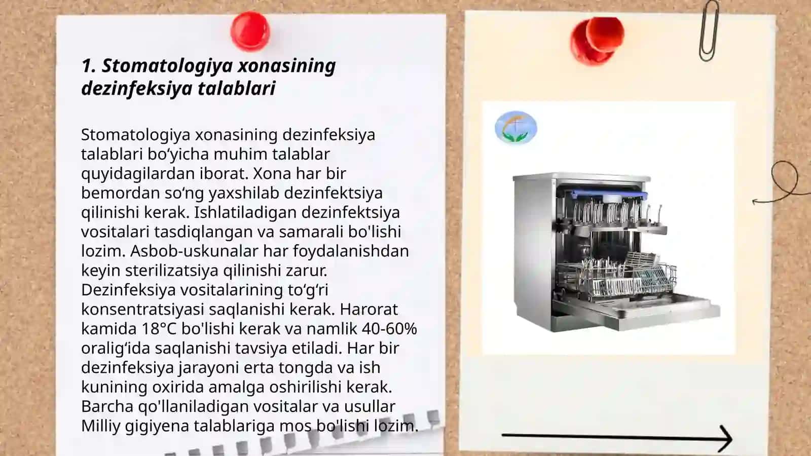 Stomatologiya xonasini dezinfeksiya qilish va stomatologik asboblarni sterilizatsiya qilish 3