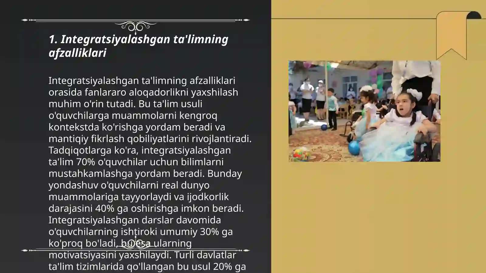 Imkoniyat cheklangan bolalar inklyuziv integratsiyalashgan taʼlim tajribasi 3