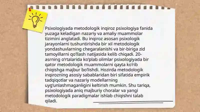 Psixolgiyada metodologik inqiroz 3