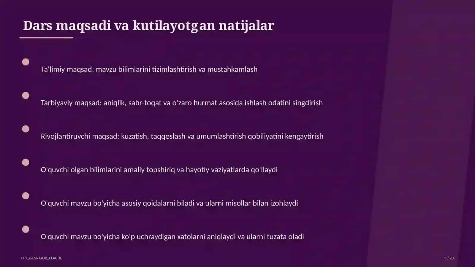Geometriya (7–11) — takrorlash darsi uchun 3