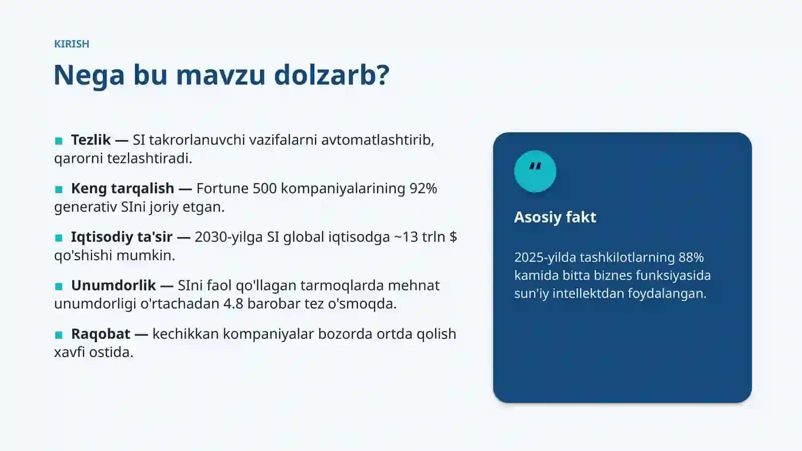 Sun'iy intellekt biznes sohasida 3