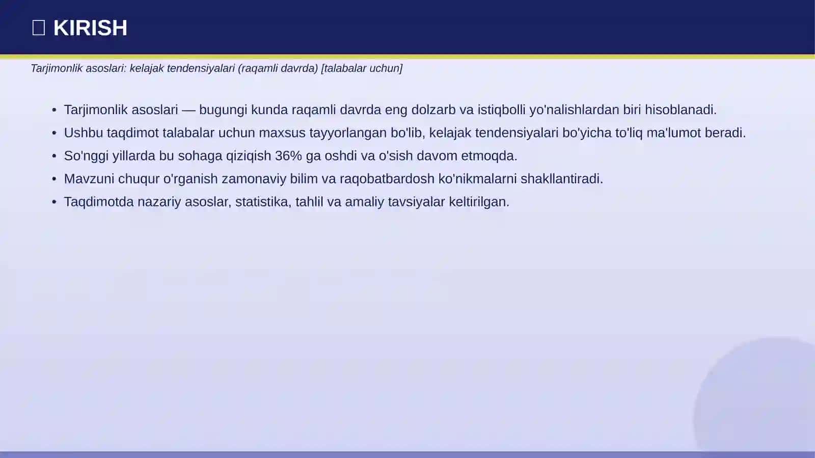 TARJIMONLIK ASOSLARI 3