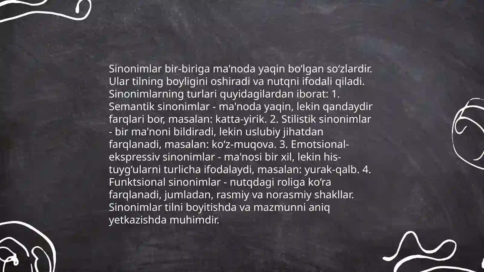 Leksik ma'noning kengayishiva torayishi(sinonimlar,antonimlar,omonimlar) 3