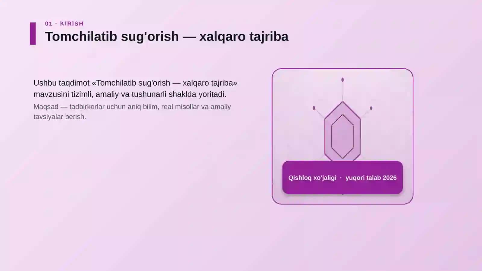 Tomchilatib sug'orish — xalqaro tajriba 3