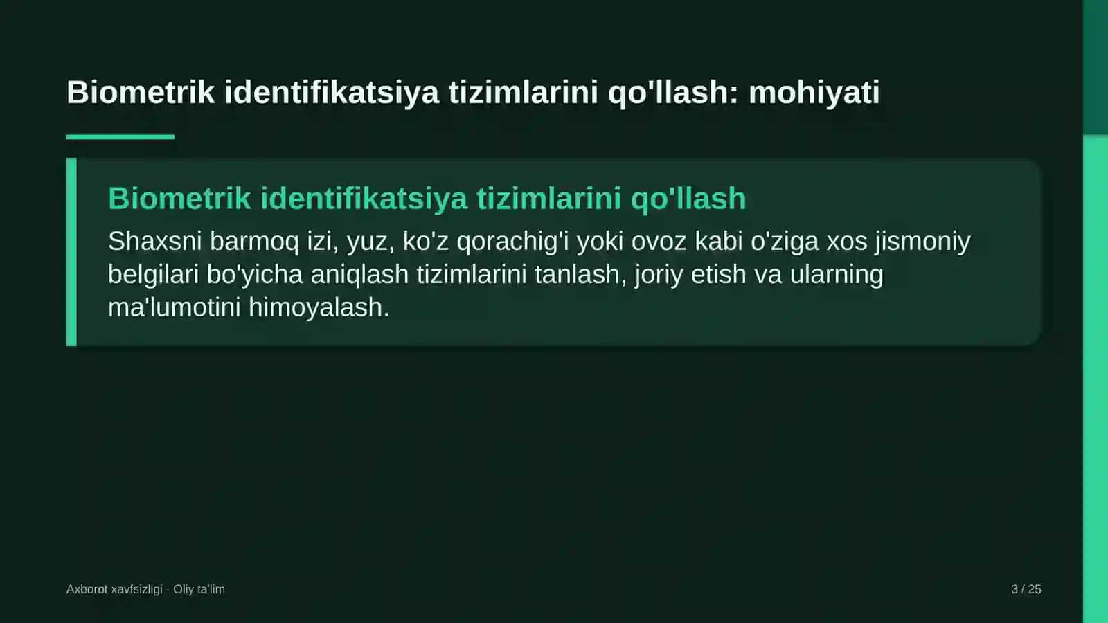 Ekologiya sohasida biometrik identifikatsiya tizimlarini qo'llash 3