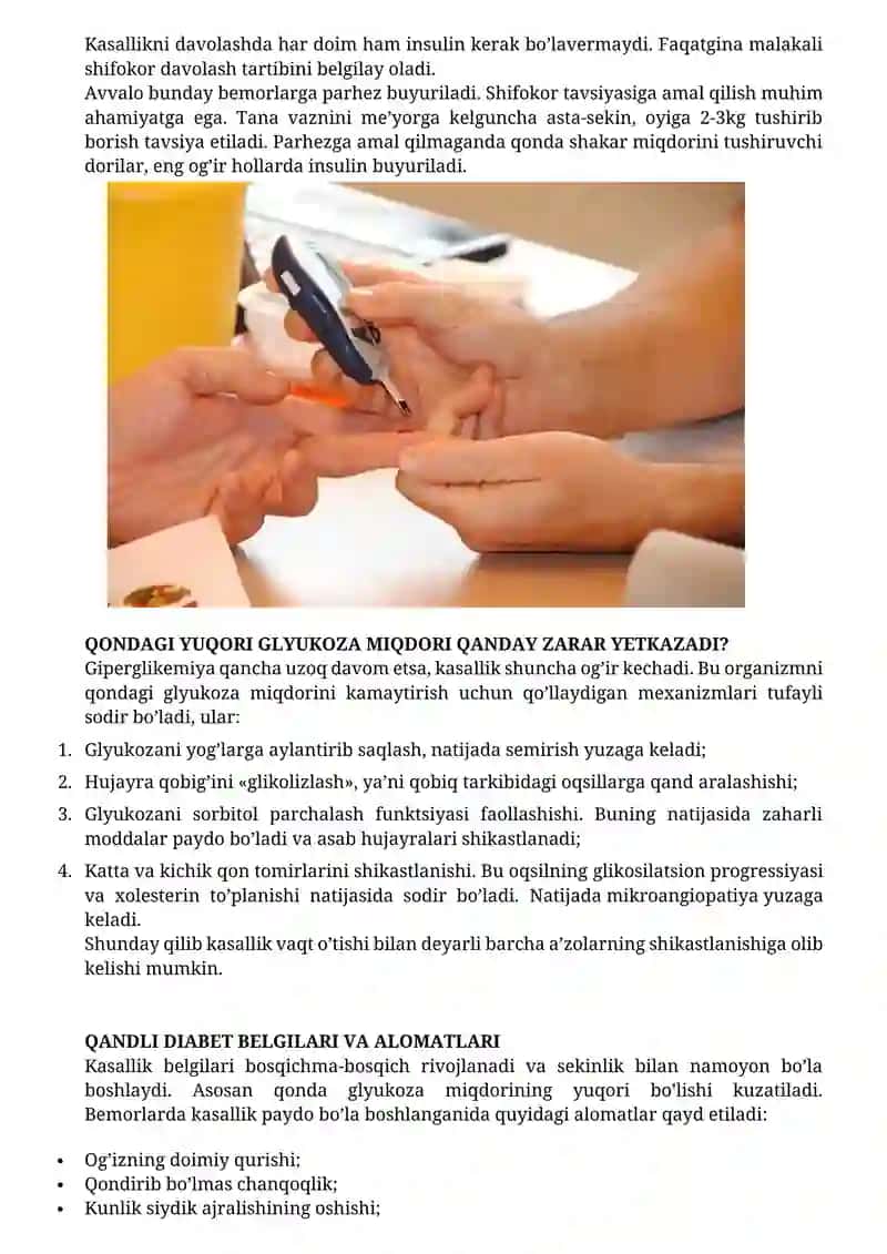 QANDLI va qandsiz DIABET 3