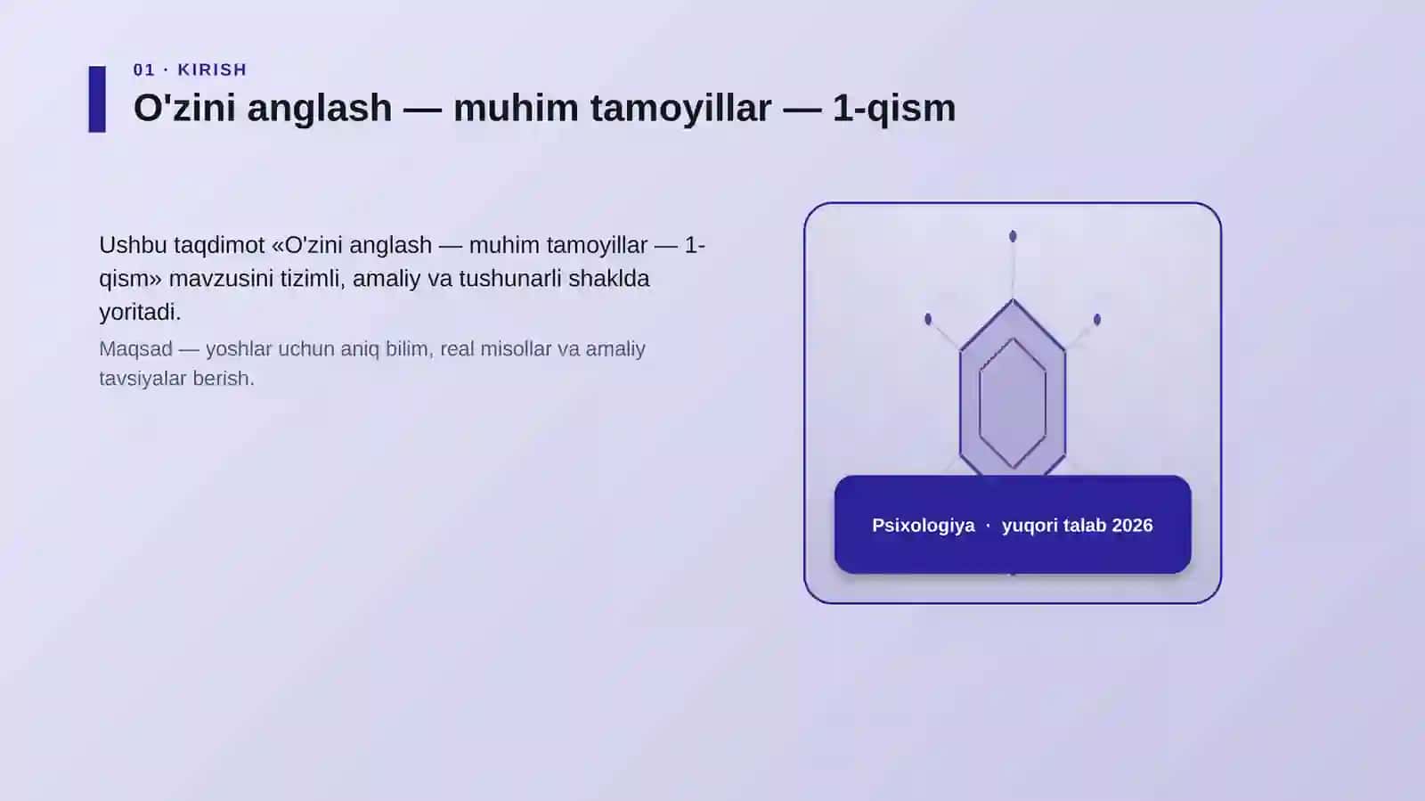 O'zini anglash — muhim tamoyillar — 1-qism 3