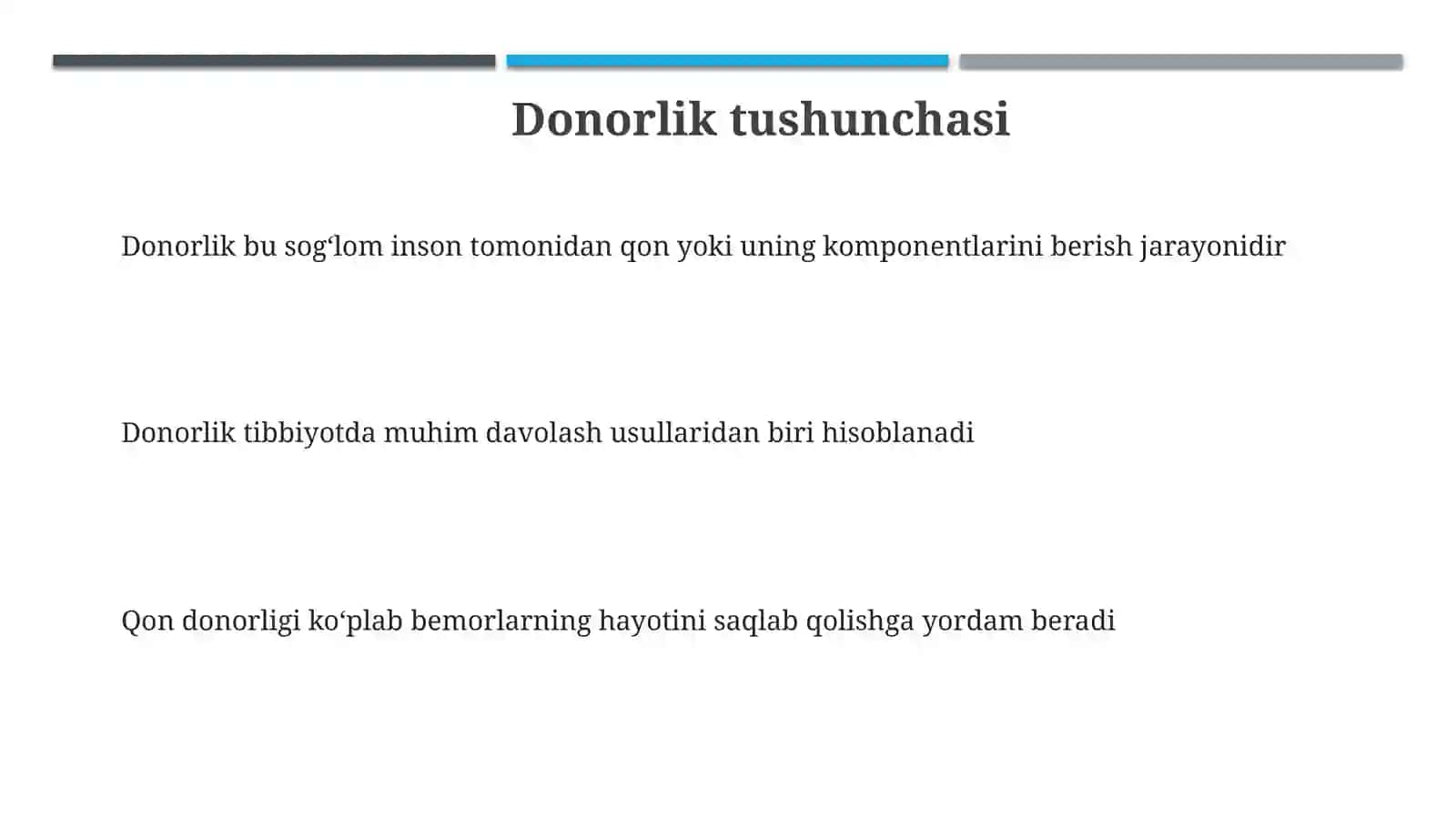 Donorlikka koʻrsatma va qarshi koʻrsatmalar 3