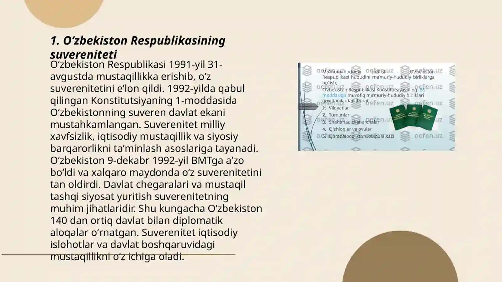 Oʻzbekiston respublikasi konstitutsiyasining asosiy printsiplari 3