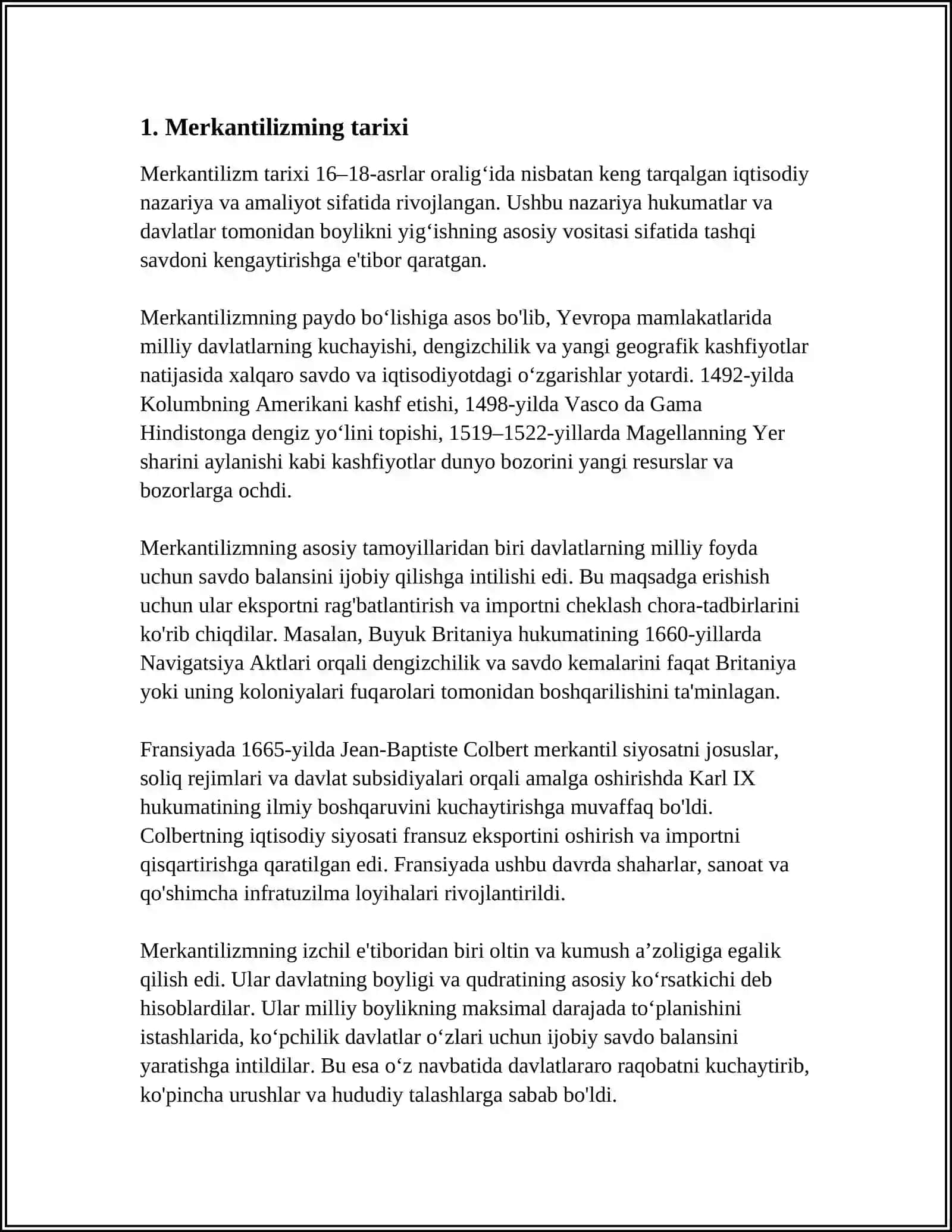 MERKANTILIZM HAQIDA 3
