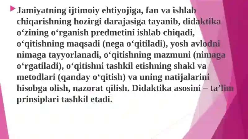 Maktabgacha ta'limda metodika fanlarini o'qitish texnologiyasi fanining asosiy tamoyillari 3