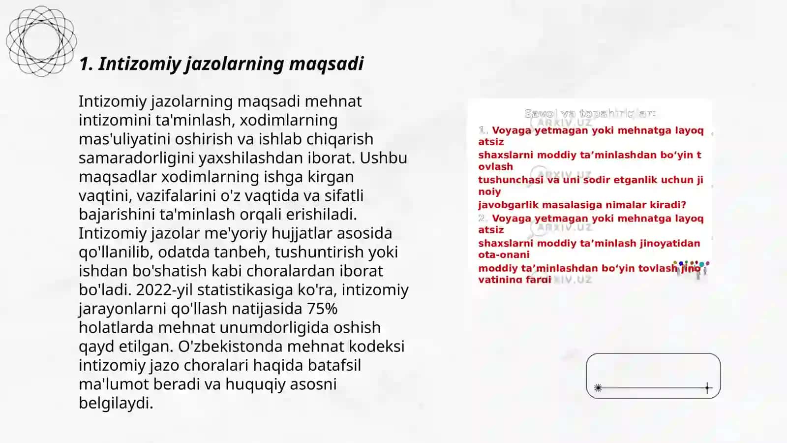 Intizomiy jazo choralari turlari va ularni qoʻllash tartibi 3