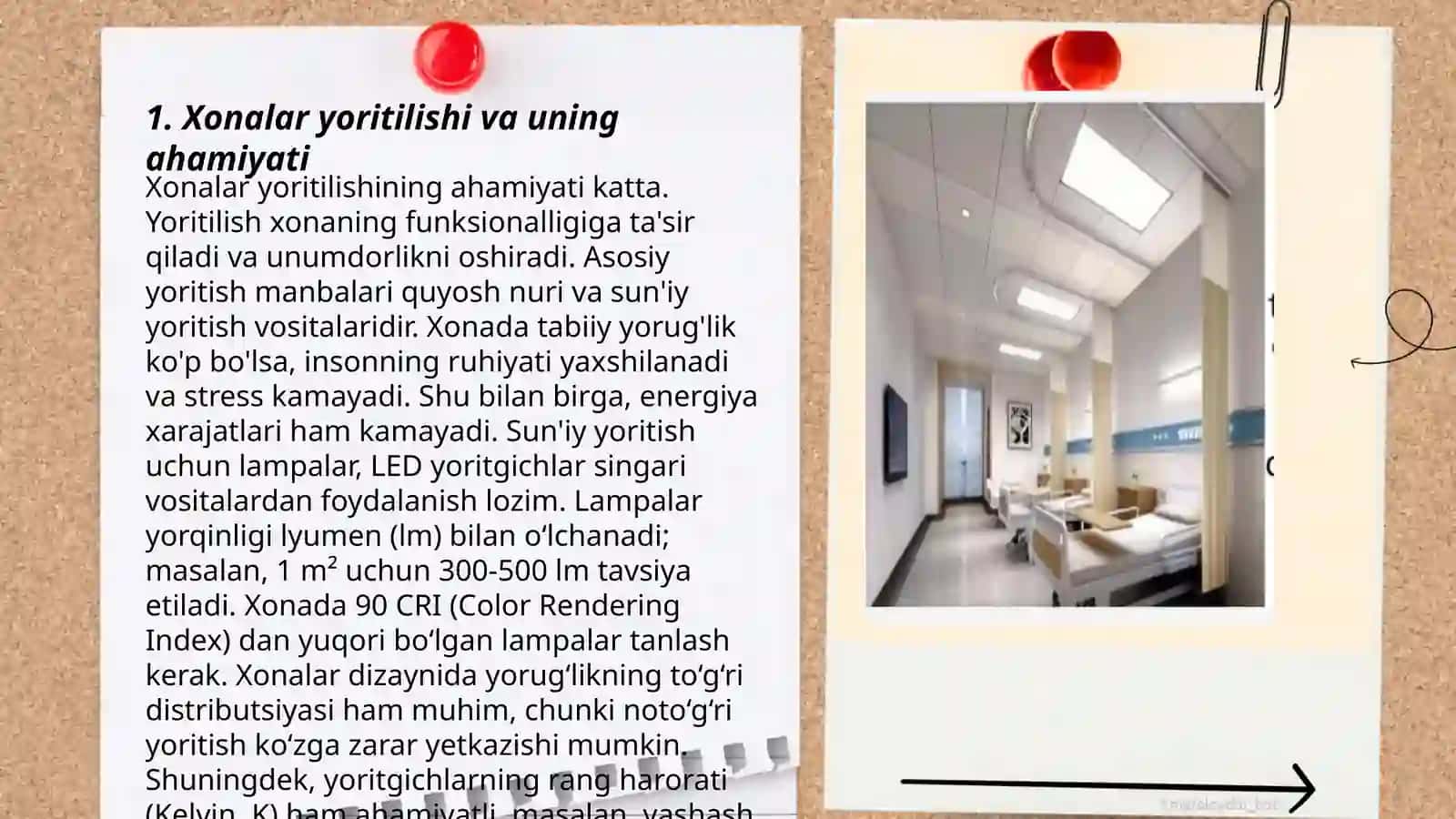Xonalar yoritilishi va uning ahamiyati 3