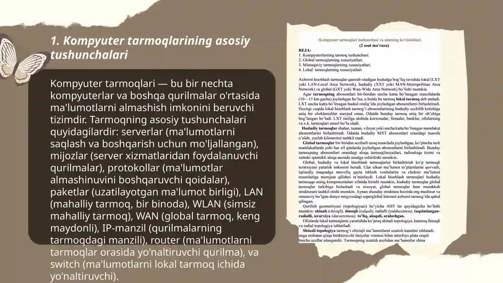 Kompyuter tarmoqlari tushunchasi va ularning koʻrinishlari 3