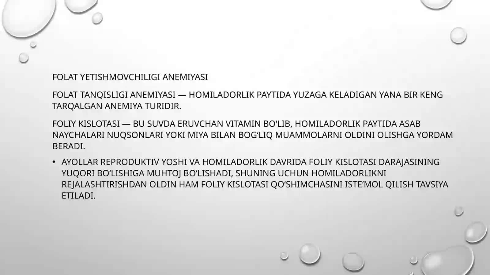 kamqonlik kasallarida homiladorlik,tugʻruq va tugʻruqdan keyingi davrning kechishi 3