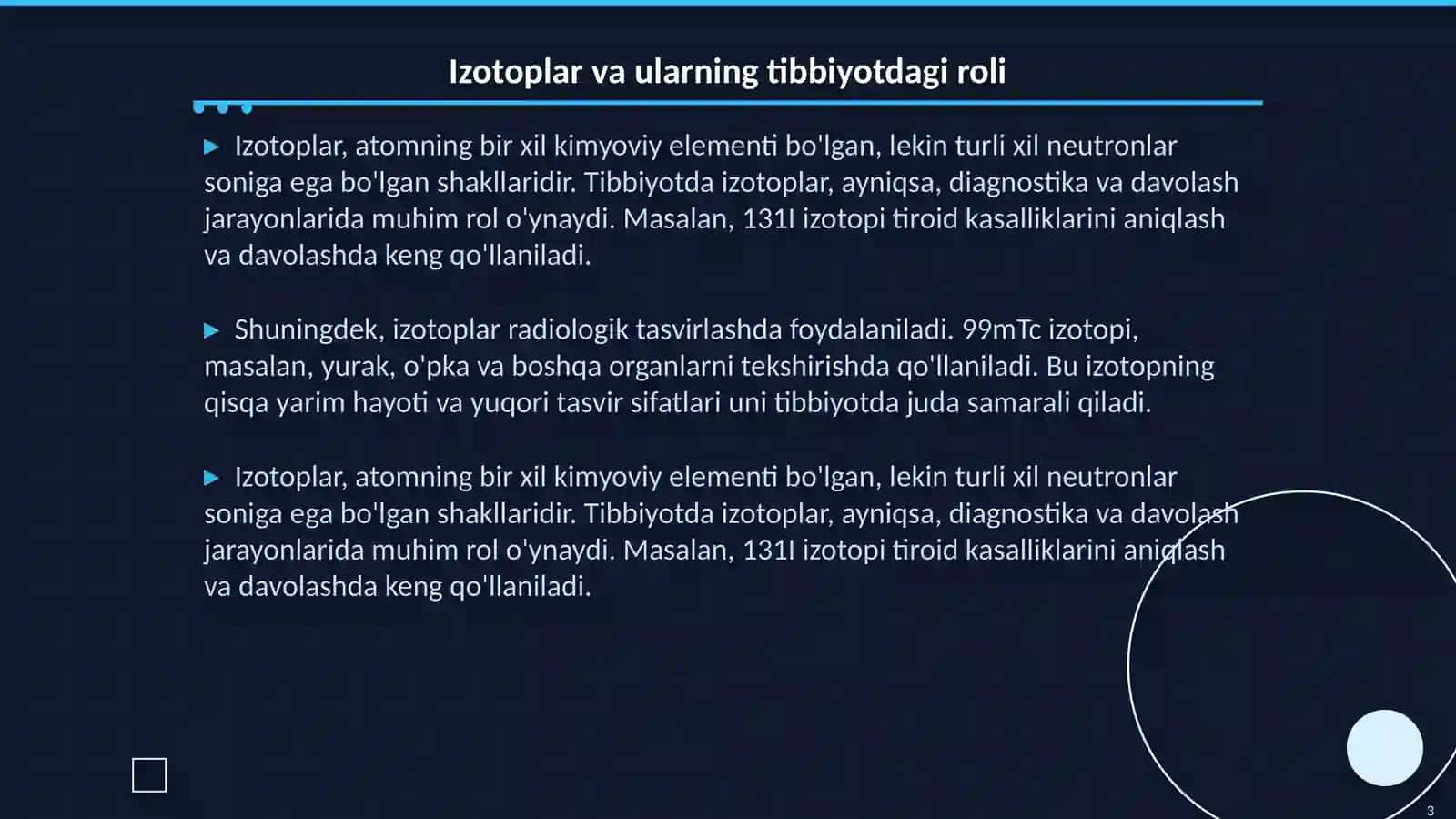 Izotoplar va ularning tibbiyotdagi roli 3