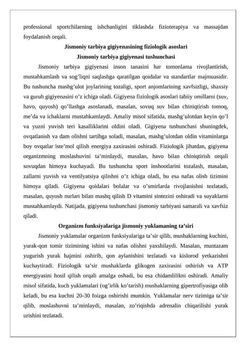 Jismoniy tarbiya va sportda gigiyena hamda sport tibbiyotining o'rni 3