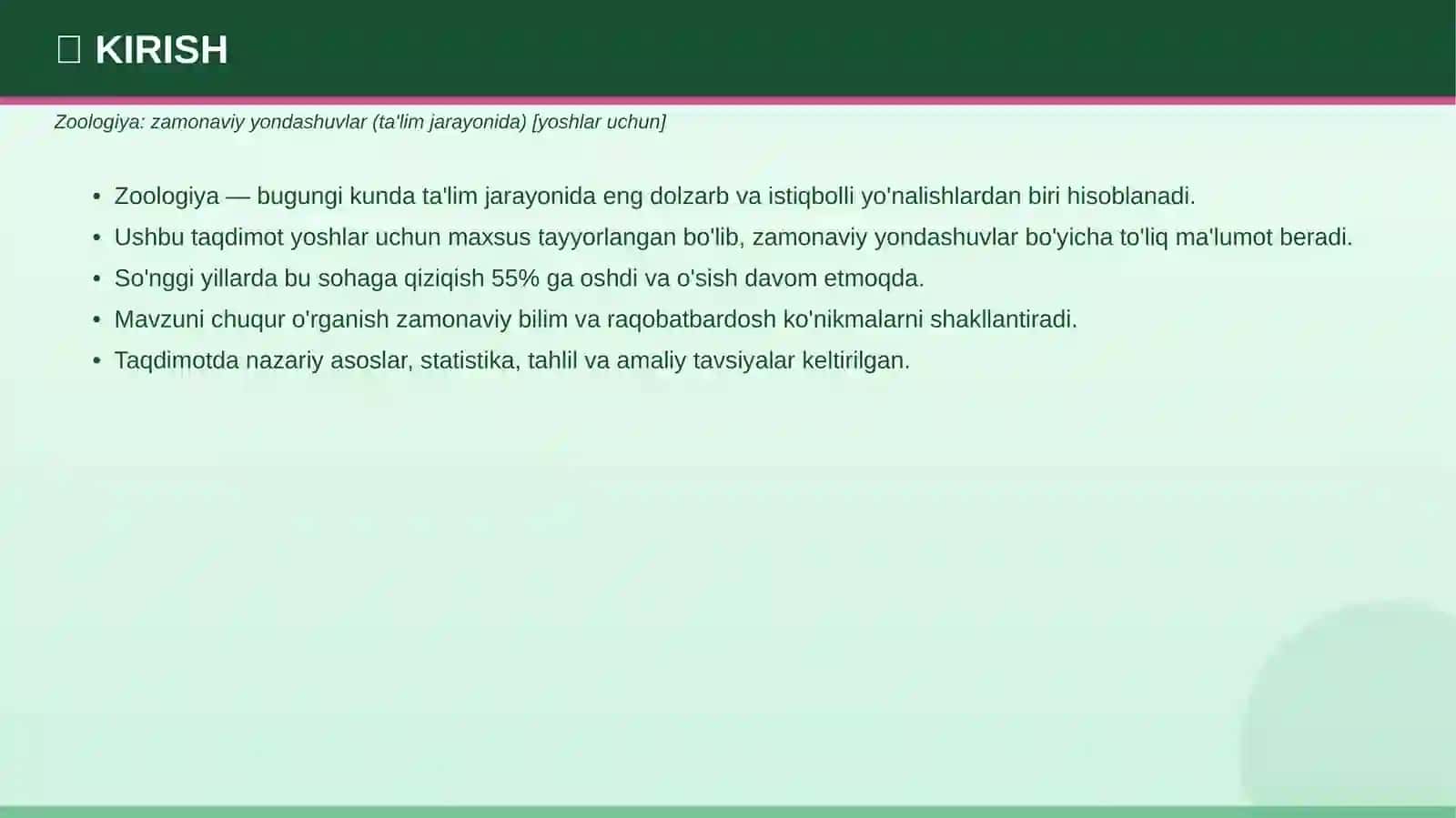 Zoologiya: zamonaviy yondashuvlar 3