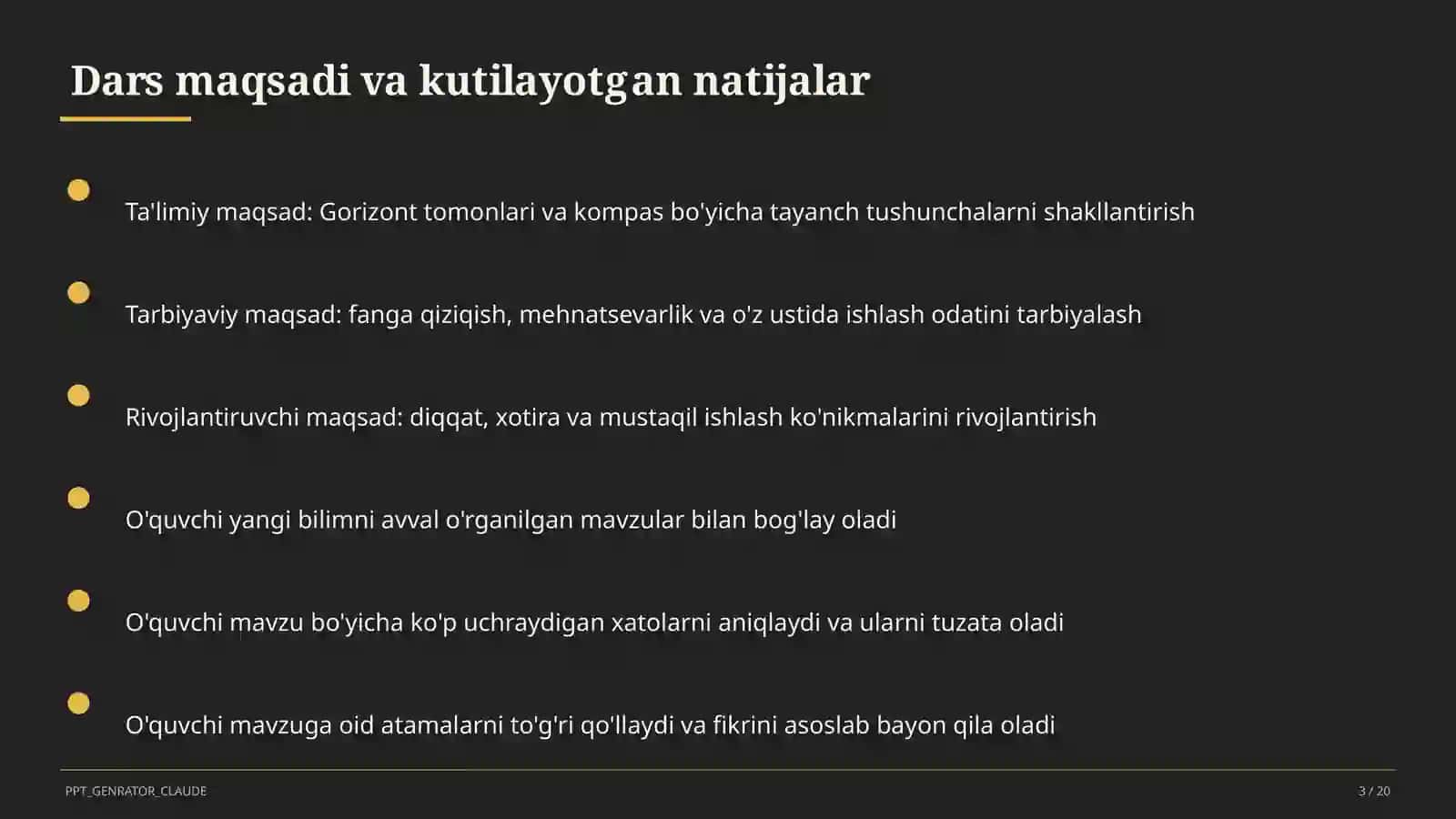 Gorizont tomonlari va kompas (3-sinf) 3