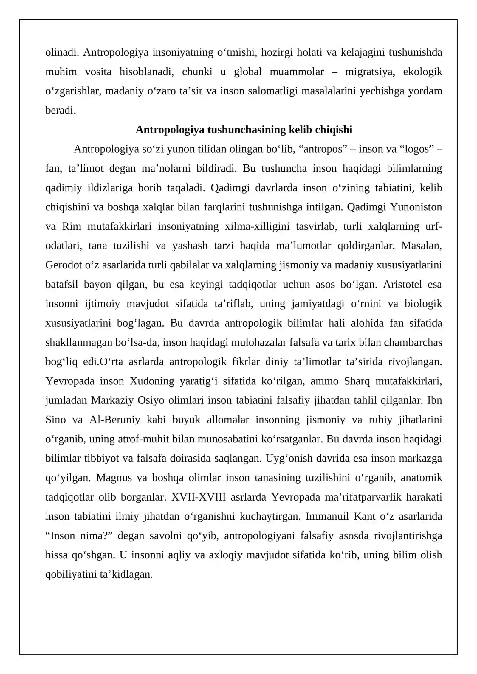 Antropologiyaning maqsad va vazifalari 3